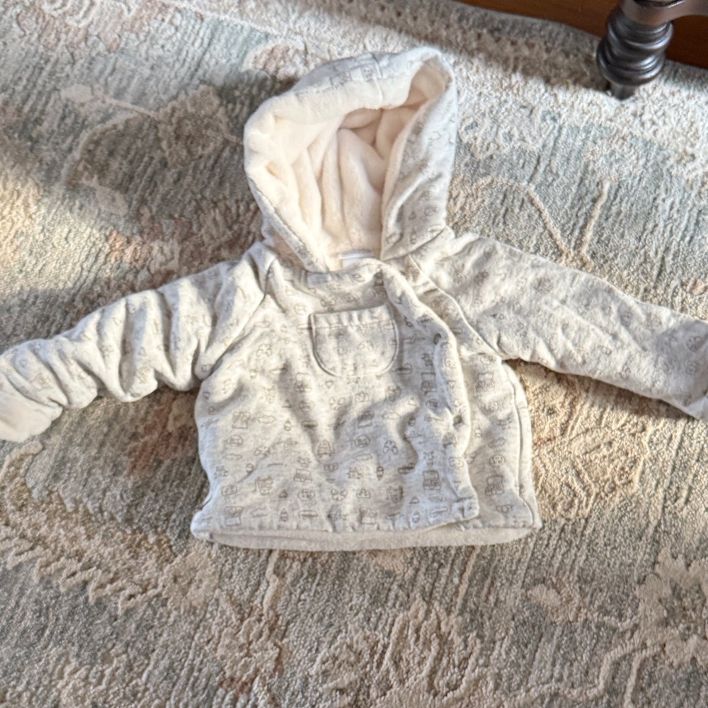 Absorba Cream Patterned Kids Hoodie